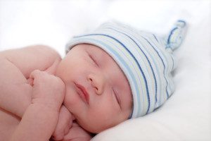 gorgeous newborn baby sleeping